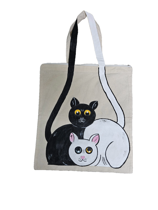 Hand painted cloth carry bags
